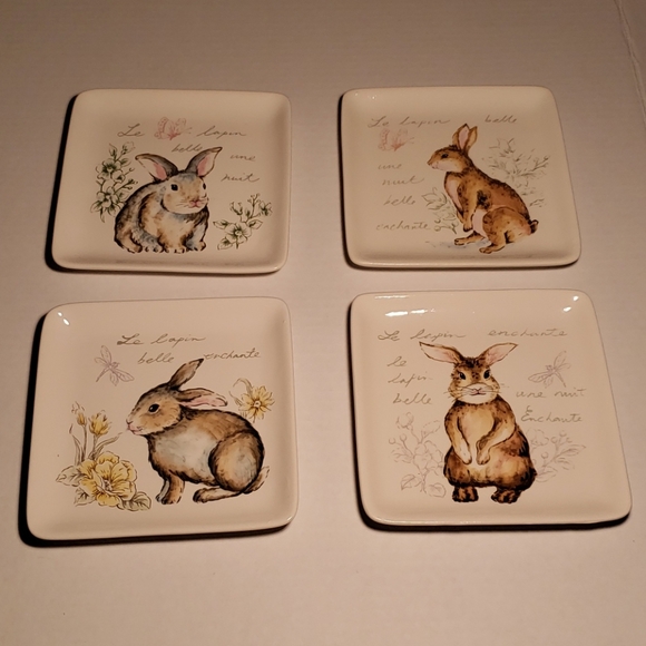 Other - Set of 4 Bunny Plates